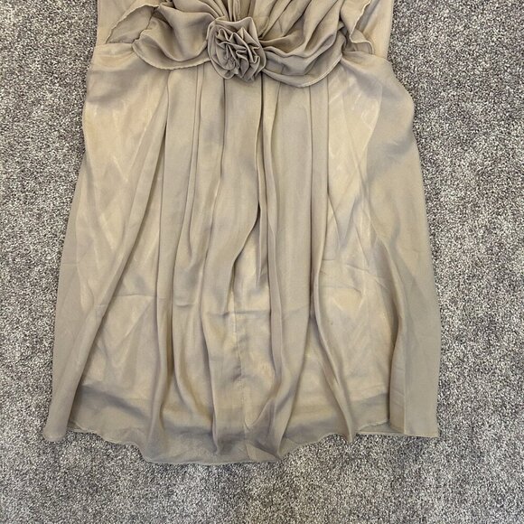 Ryu Women's Dress Size S Beige Sleeveless V-Neck Back Zipper Knee Length NWT - Picture 10 of 15
